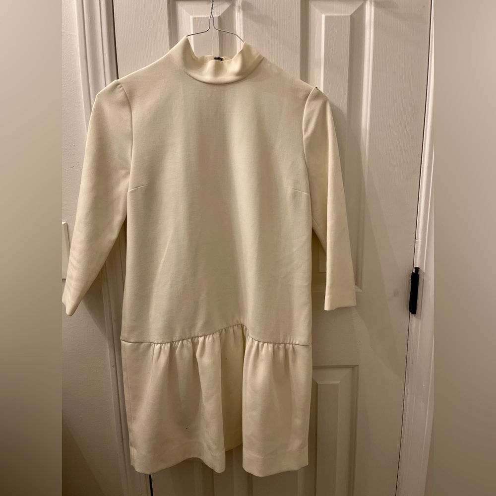SANDRO Mock Neck Drop Waist Dress